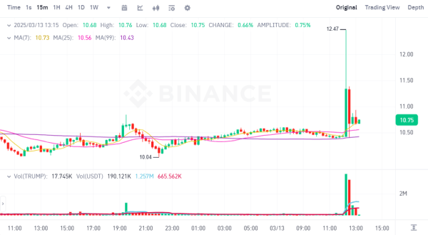 TRUMP meme coin pumps, then dumps after fake utility news
